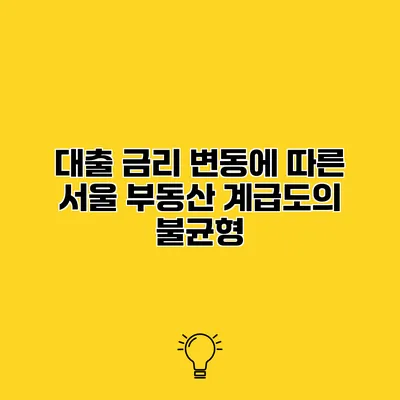 대출 금리 변동에 따른 서울 부동산 계급도의 불균형