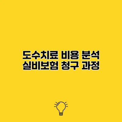 도수치료 비용 분석 실비보험 청구 과정