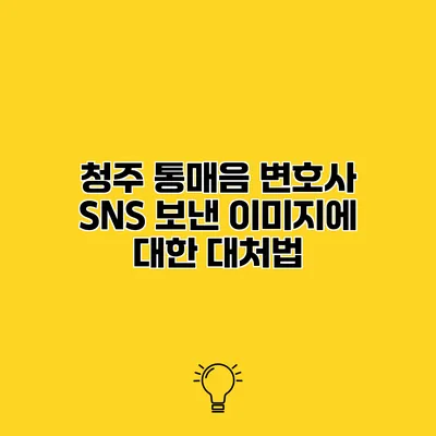 청주 통매음 변호사 SNS 보낸 이미지에 대한 대처법